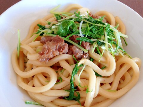 甘辛タレで☆すき焼き風焼きうどん